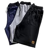 Kit 3 Bermudas Moletom Masculina Academia