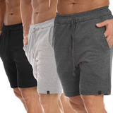 Kit 3 Bermudas Moletom