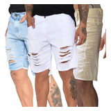 Kit 3 Bermudas Shorts Masculino Pronta Entrega Jeans