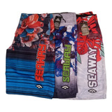 Kit 3 Bermudas Tactel Seaway Em Conta