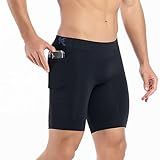 Kit 3 Bermudas Térmica Masculina Com Bolso Corrida Academia Treino Anti Assadura Sem Costura G 46 48 Preto Marinho Chumbo