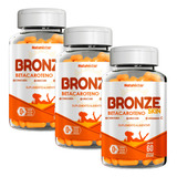 Kit 3 Betacaroteno Melanina Bronzeamento Natural 60 Capsulas
