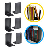 Kit 3 Bibliocanto Aparador Suporte De Livros Metal Preto