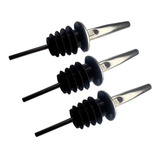 Kit 3 Bicos Dosador Em Inox Bar Bartender Bebidas Biqueira