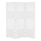 Kit 3 Biombo Horizontal Vertical Branco Sanfonado Separador Folha Painel Divisória Com Dobradiça Jt Home