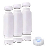 Kit 3 Bisnaga 710ml Bico C Válvula Azul Claro Fifo Original