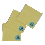 Kit 3 Bloco De Notas Folhas Post It Adesivo Transparente Cor Amarelo
