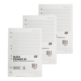 Kit 3 Blocos Para Fichário 96 Folhas B5 Premium Yes 63 Mg