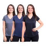Kit 3 Blusa Academia