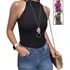 Kit 3 Blusa Blusinha Feminina Basica Gola Alta Com Bojo Top