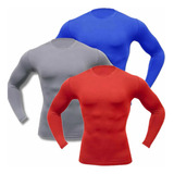 Kit 3 Blusa Camisa Proteção Uv50 Kit Térmico Cor Lisas Uvb 