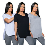 Kit 3 Blusa Camiseta