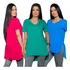 Kit 3 Blusa Camiseta Feminina Academia Cobre Bumbum Fitness