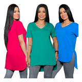 Kit 3 Blusa Camiseta