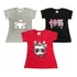 Kit 3 Blusa Camisetas Infantil Manga Curta Baby Look  Menina