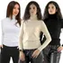 Kit 3 Blusa De Frio Cacharrel Feminina Gola Alta Tricô