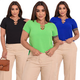 Kit 3 Blusa Feminina