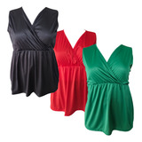 Kit 3 Blusa Feminina