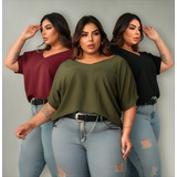 Kit 3 Blusa Feminina