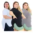Kit 3 Blusa Feminina Plus Size Vest Legging De Academia