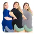 Kit 3 Blusa Feminina Plus Size Vest Legging De Academia