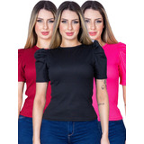 Kit 3 Blusa Feminino
