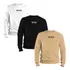 Kit 3 Blusa Moletom Gola Redonda Várias Cores