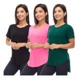 Kit 3 Blusa Mullet Tapa Bumbum Academia Treino Casual