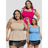 Kit 3 Blusa Plus