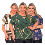 Kit 3 Blusa Plus