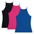 Kit 3 Blusa Regata Básica Alça Fina Viscose Strech Malwee