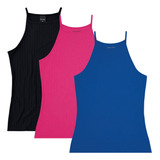 Kit 3 Blusa Regata