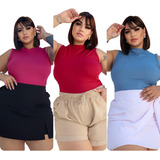 Kit 3 Blusa Regata