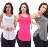 Kit 3 Blusa Regata