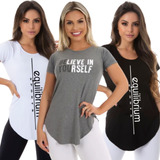 Kit 3 Blusas Academia