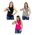 Kit 3 Blusas Amamentação Cores Premium Gravida Tshirt Regata