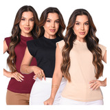 Kit 3 Blusas Basicas