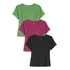 Kit 3 Blusas Blusinhas Feminina Canelada Premium Manga Curta