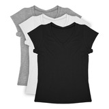 Kit 3 Blusas Camiseta
