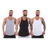 Kit 3 Blusas Camisetas Academia Regatas Masculinas Cavada