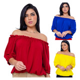 Kit 3 Blusas Ciganinha