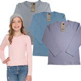 Kit 3 Blusas Cotton