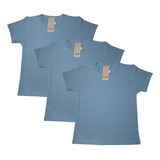 Kit 3 Blusas Cotton