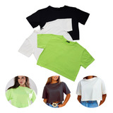 Kit 3 Blusas Cropped