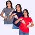 Kit 3 Blusas De Amamentação Com Manga Gestante Enxoval Bebê