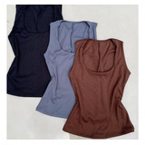 Kit 3 Blusas Decote