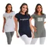 Kit 3 Blusas Feminina Academia Longa Vest Leg