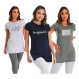 Kit 3 Blusas Feminina