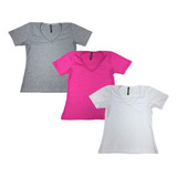 Kit 3 Blusas Feminina