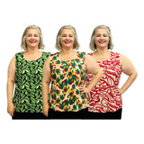 Kit 3 Blusas Feminina